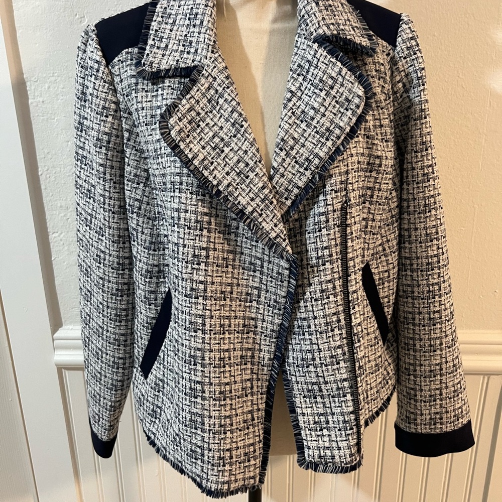 Chico’s Moto Tweed Trim-Detail Jacket